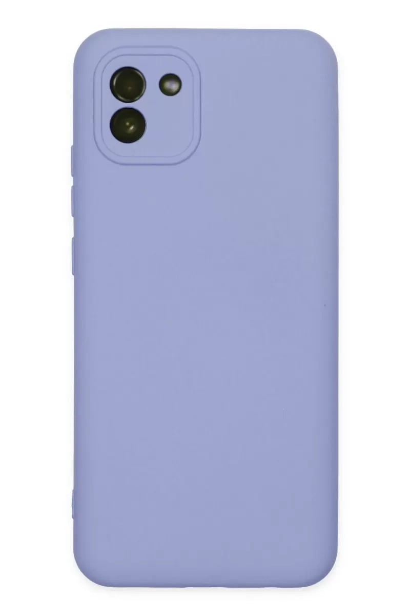 Samsung Galaxy A03 Kılıf Nano içi Kadife Silikon - Lila