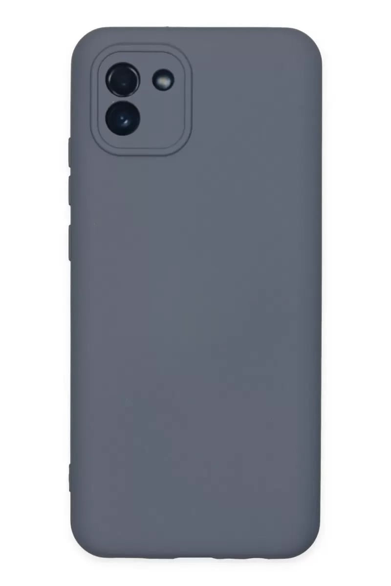 Samsung Galaxy A03 Kılıf Nano içi Kadife Silikon - Gri