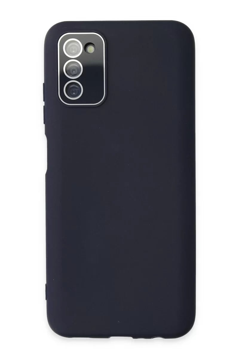 Samsung Galaxy A03S Kılıf Lansman Glass Kapak - Lacivert