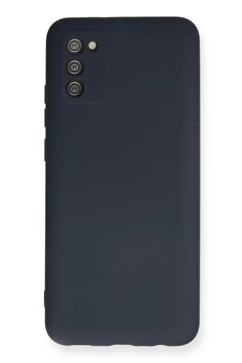 Samsung Galaxy A03S Kılıf Nano içi Kadife Silikon - Lacivert
