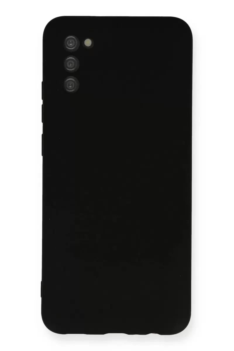Samsung Galaxy A03S Kılıf Nano içi Kadife Silikon - Siyah