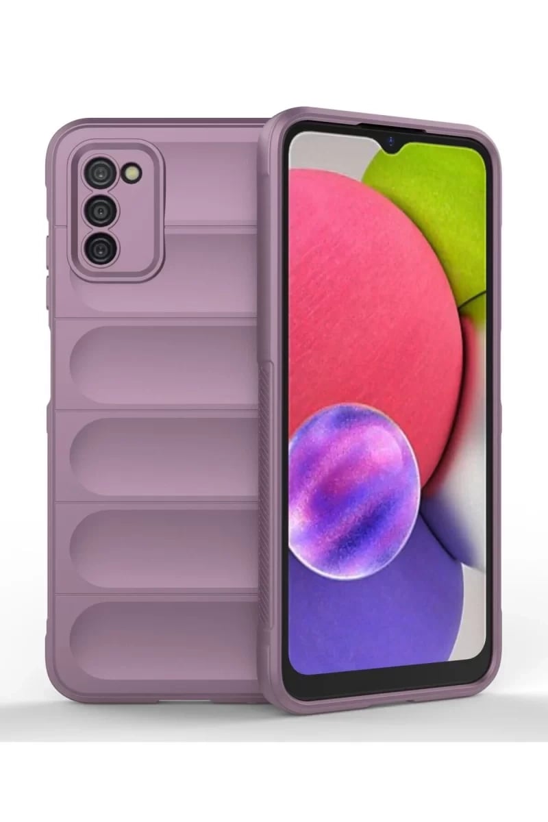 Samsung Galaxy A03S Kılıf Optimum Silikon - Mor