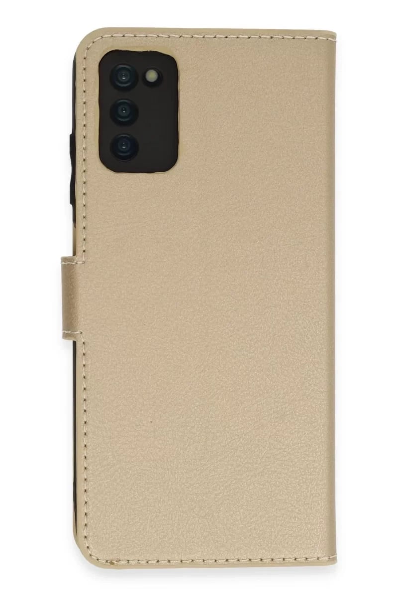 Samsung Galaxy A03S Kılıf Trend S Plus Kapaklı Kılıf - Gold