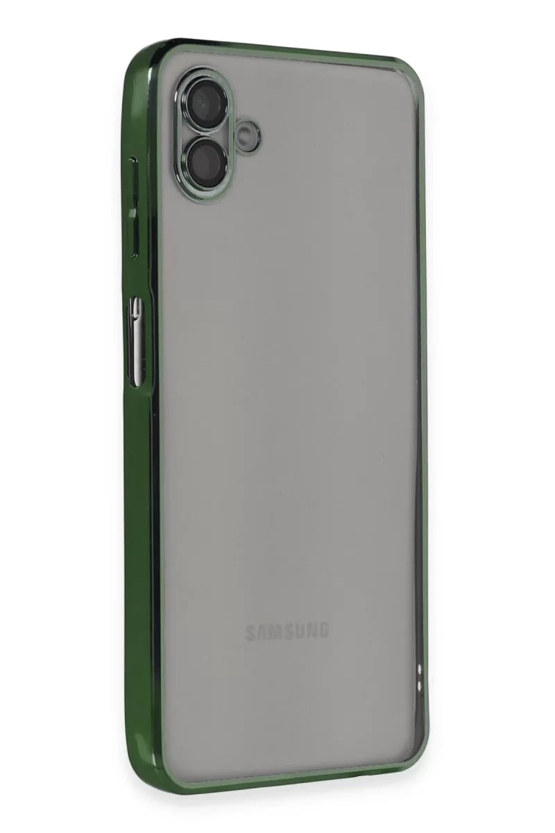 Samsung Galaxy A04 Kılıf Lensli Silikon - Yeşil
