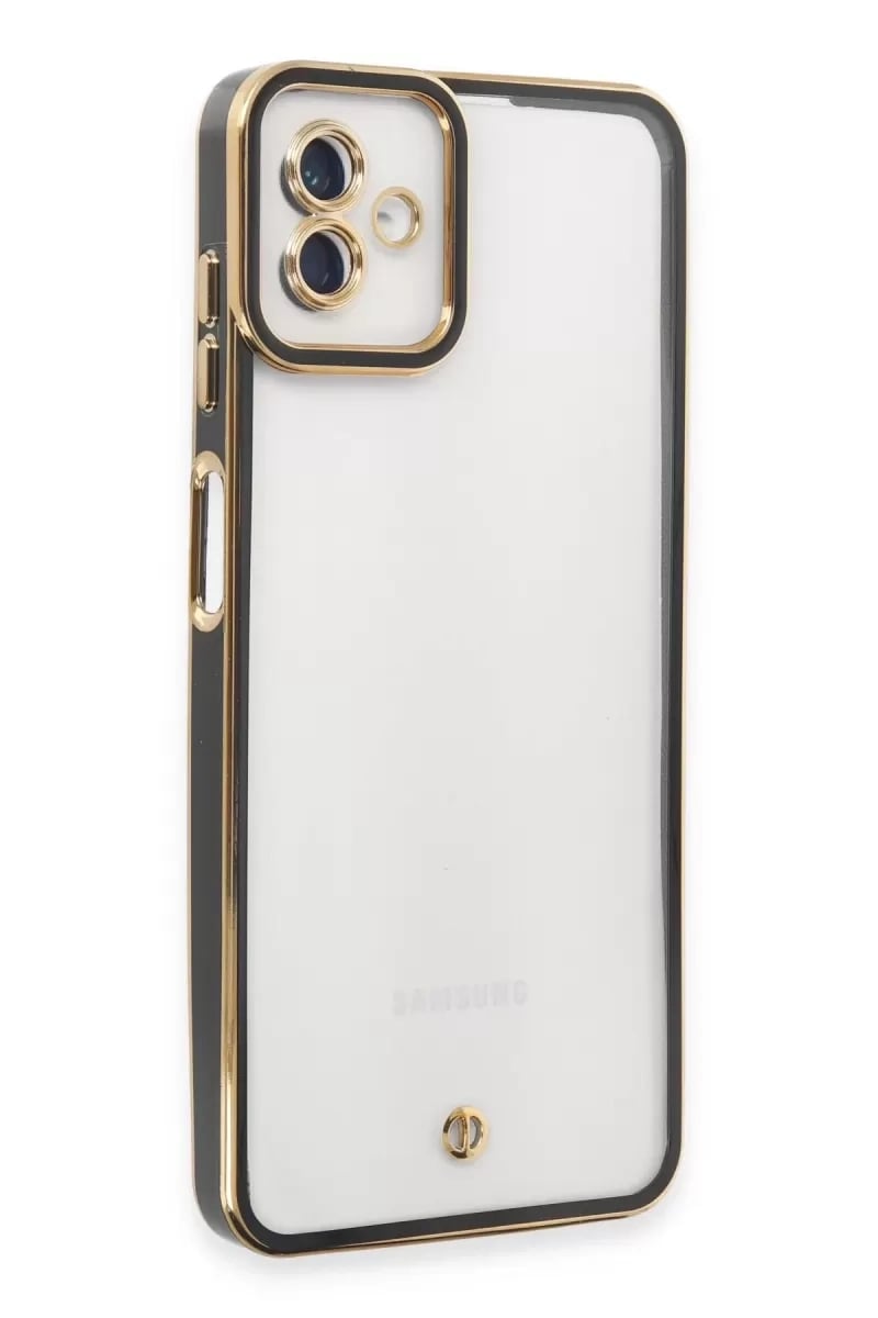 Samsung Galaxy A04 Kılıf Liva Lens Silikon - Siyah