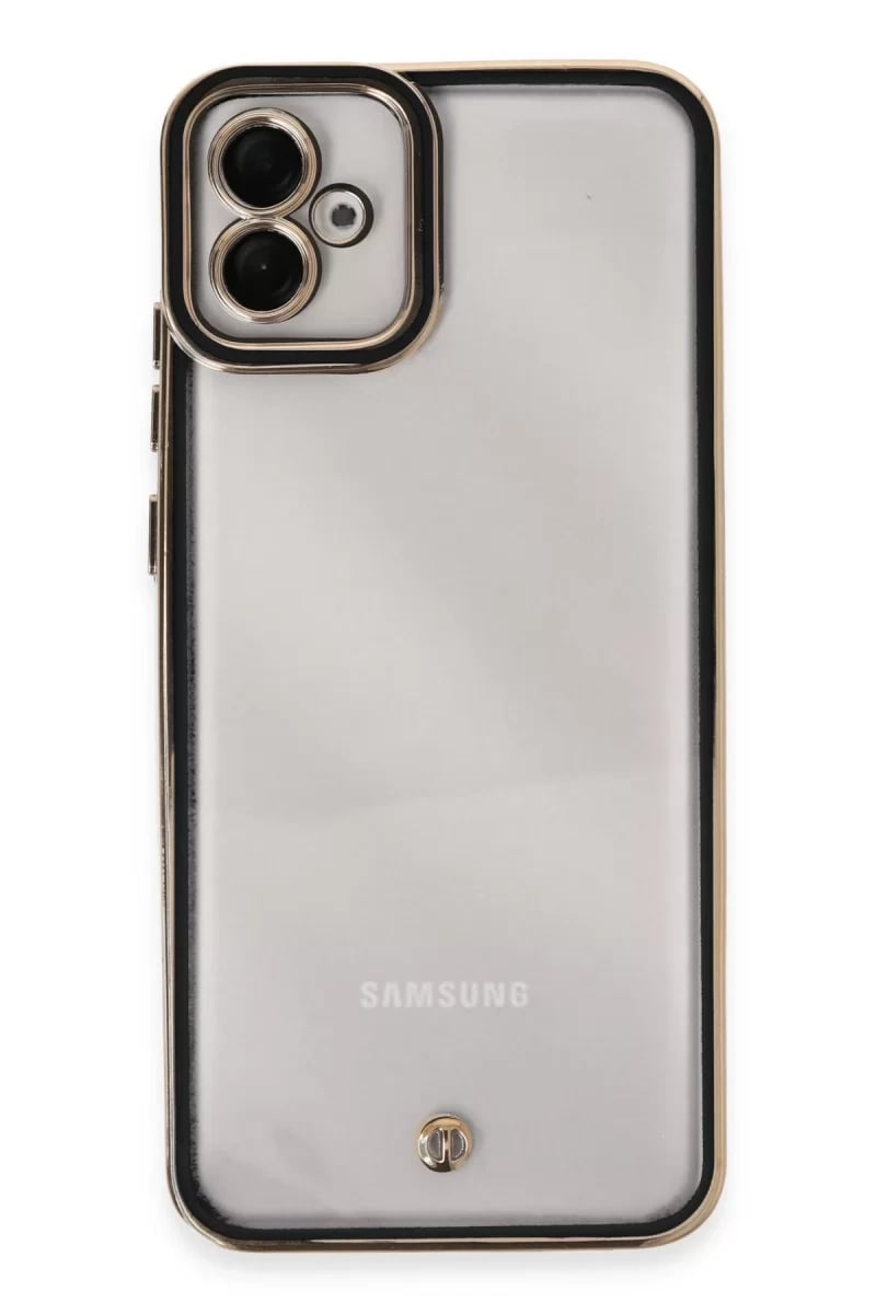 Samsung Galaxy A04E Kılıf Liva Lens Silikon - Siyah
