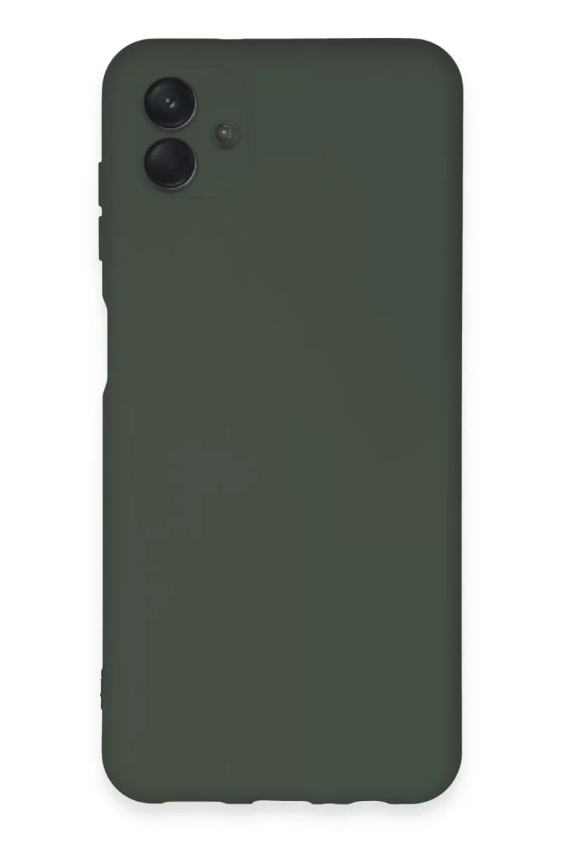 Samsung Galaxy A04E Kılıf Nano içi Kadife Silikon - Koyu Yeşil