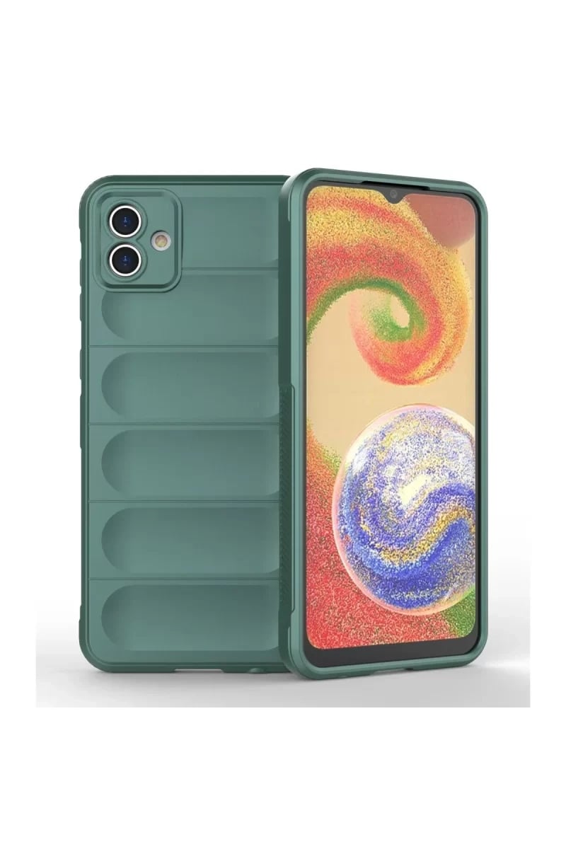 Samsung Galaxy A04E Kılıf Optimum Silikon - Koyu Yeşil