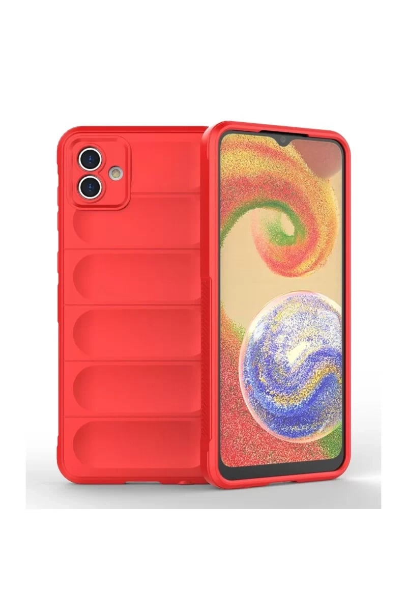 Samsung Galaxy A04E Kılıf Optimum Silikon - Kırmızı