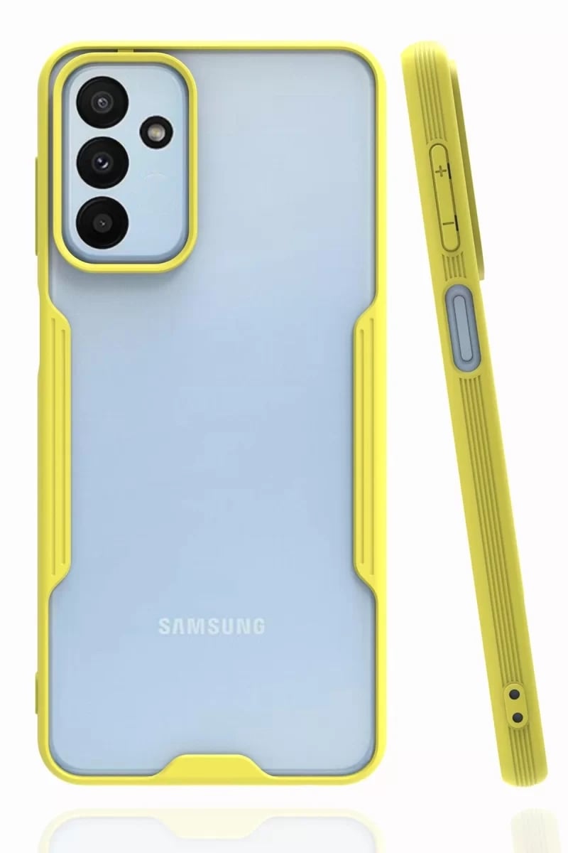 Samsung Galaxy A04S Kılıf Platin Silikon - Sarı