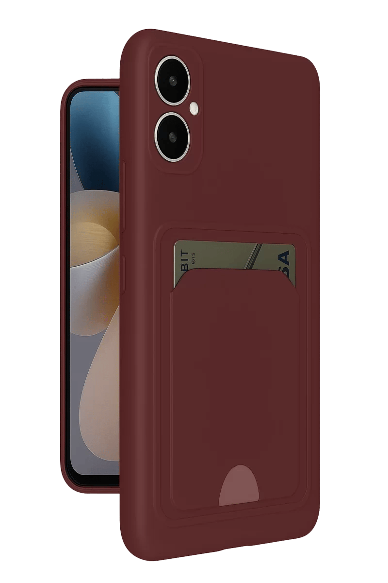 Samsung Galaxy A05 Kelvin Kartvizitli Silikon - Bordo