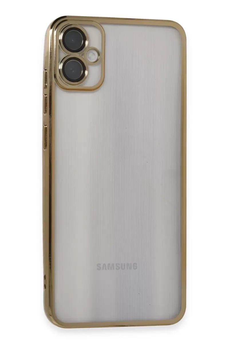 Samsung Galaxy A05 Kılıf Lensli Silikon - Gold