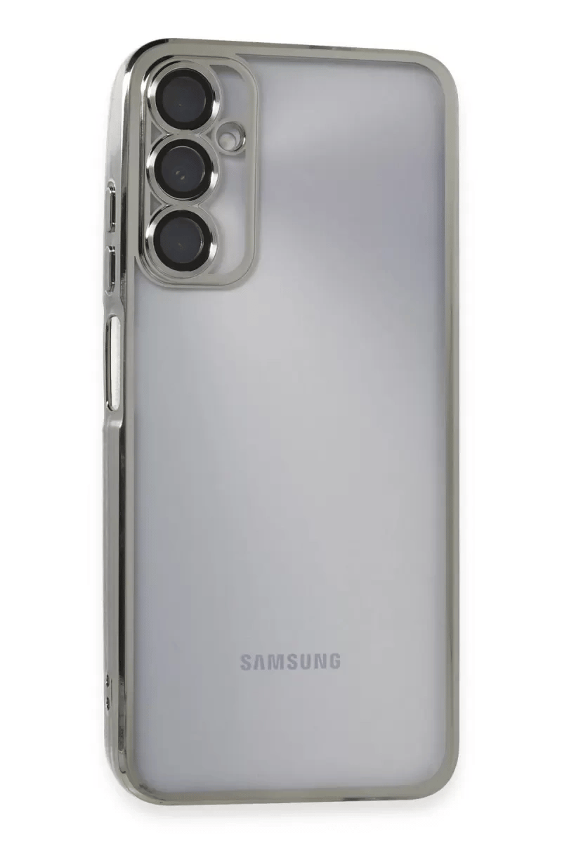 Samsung Galaxy A05S Kılıf Lensli Silikon - Gümüş
