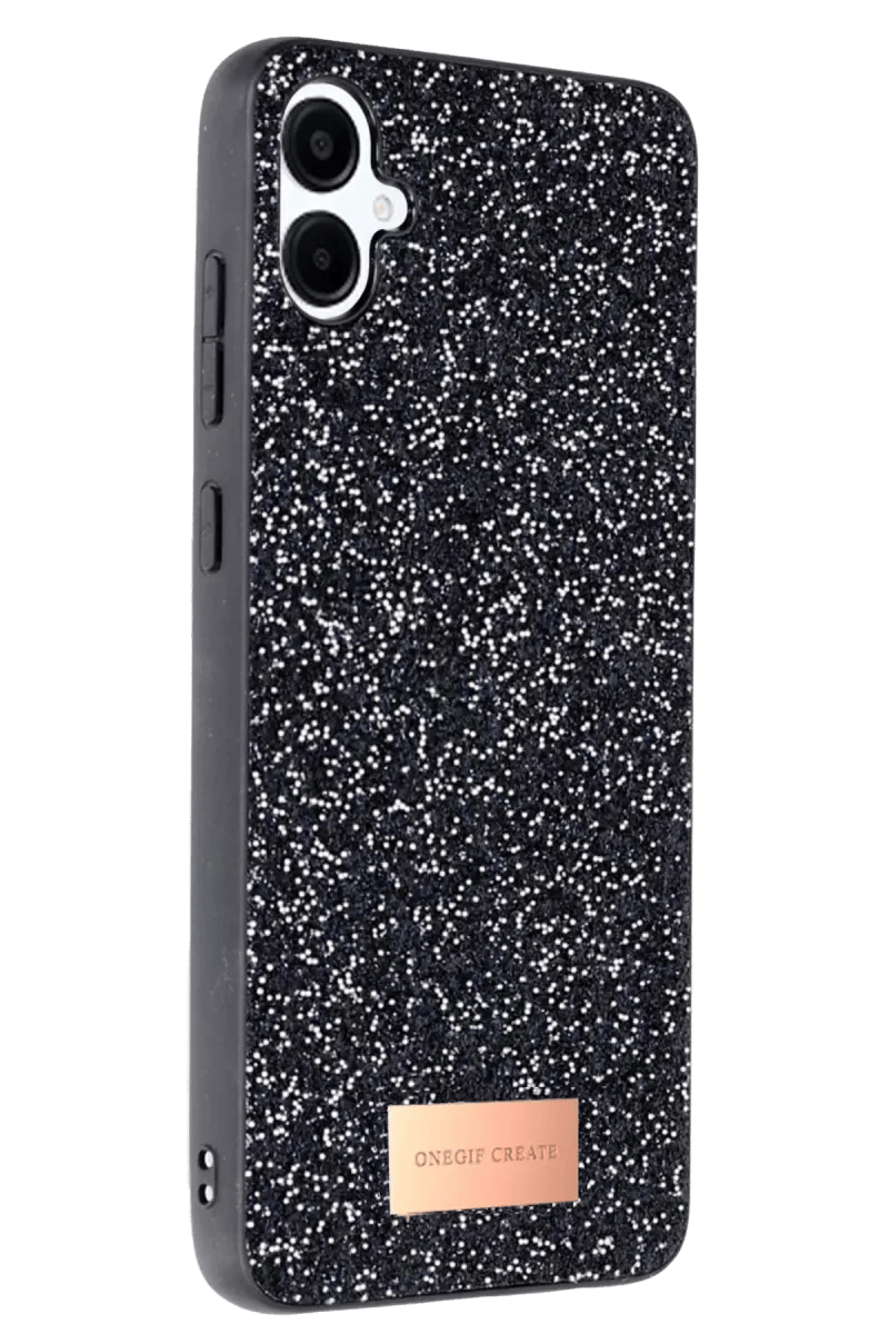 Samsung Galaxy A06 Bright Simli Kapak - Siyah