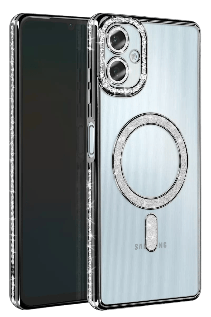 Samsung Galaxy A06 Joke Simli Magneticsafe Kılıf - Siyah
