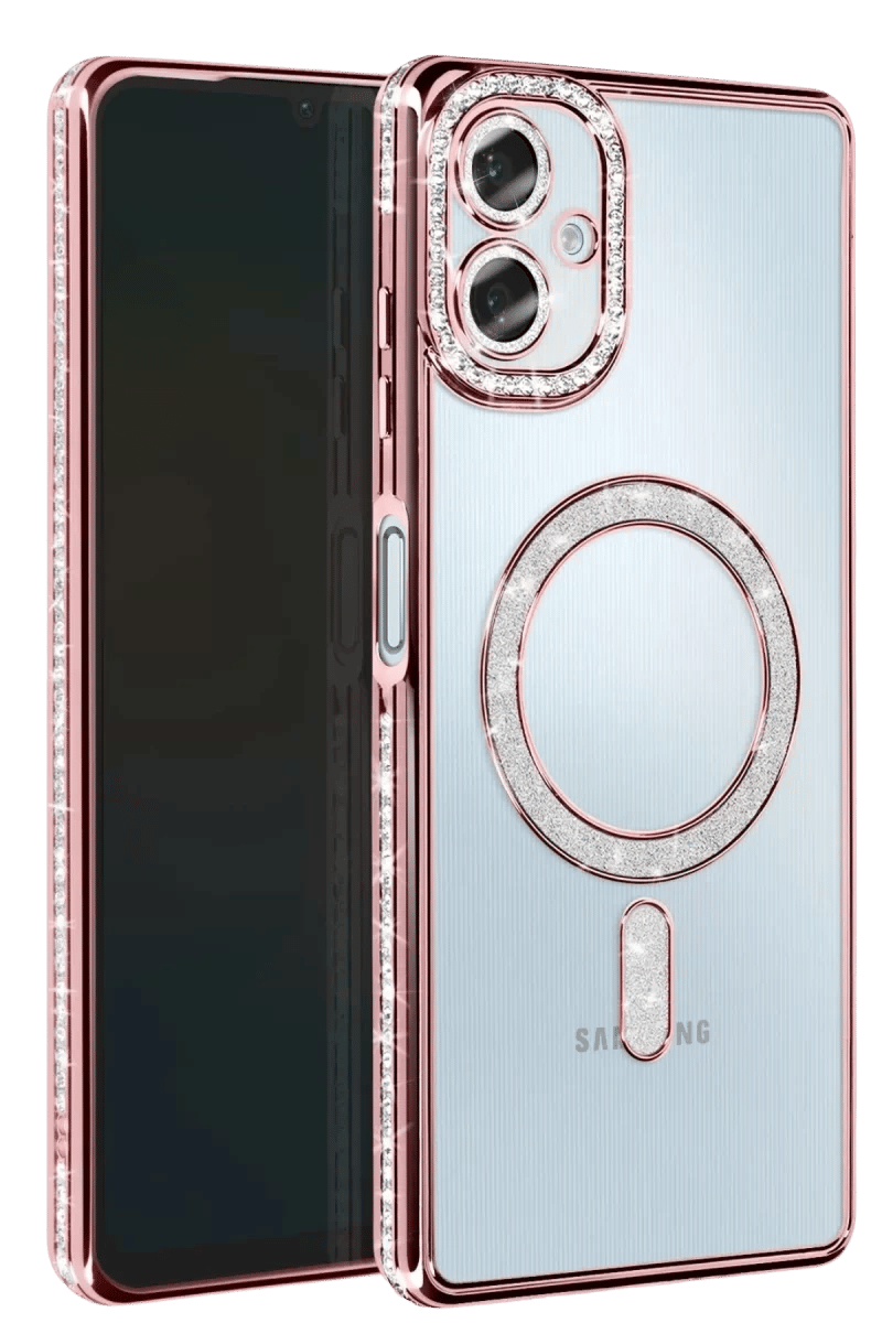 Samsung Galaxy A06 Joke Simli Magneticsafe Kılıf - Pembe