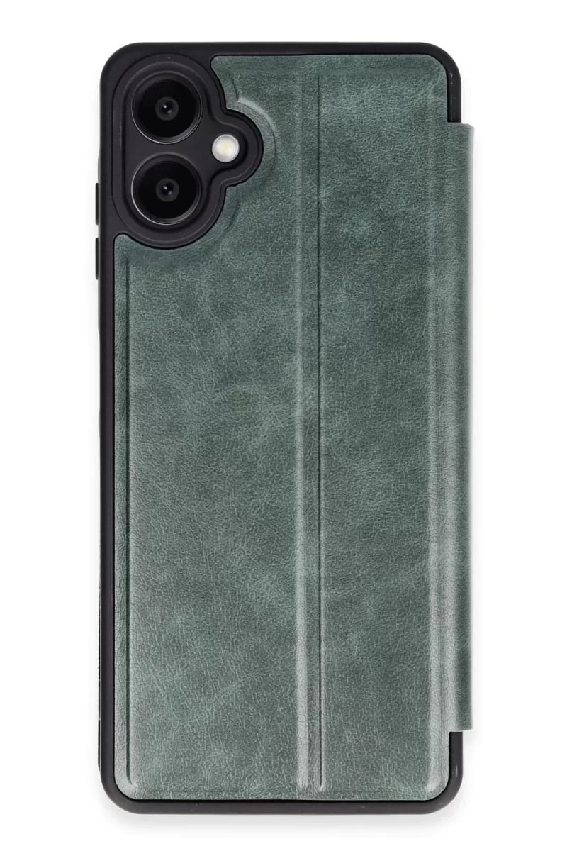 Samsung Galaxy A06 Kılıf Flip Cover - Koyu Yeşil