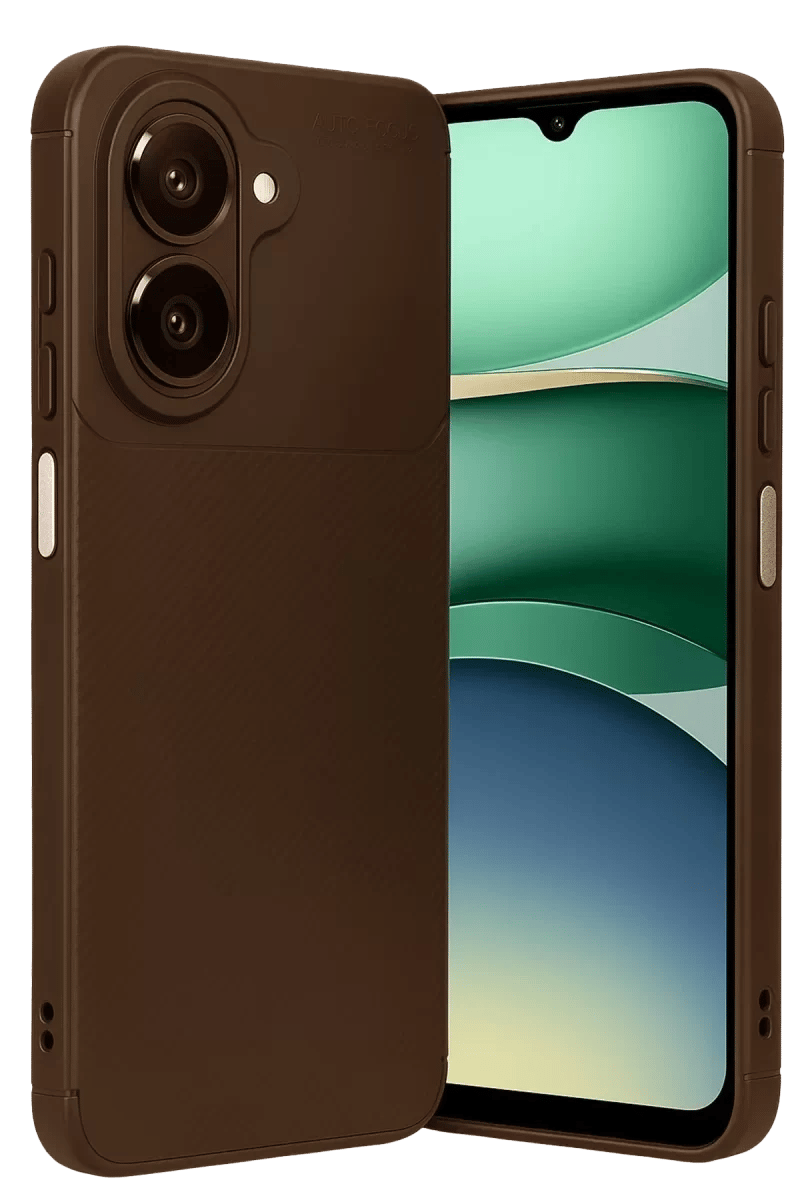 Samsung Galaxy A07 4G Auto Focus Karbon Kapak - Kahverengi
