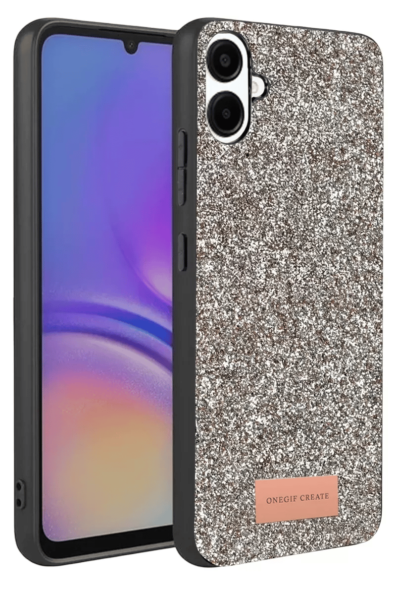Samsung Galaxy A07 4G Bright Simli Kapak - Gümüş