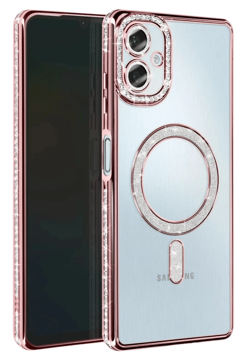 Samsung Galaxy A07 4G Joke Simli Magneticsafe Kılıf - Pembe