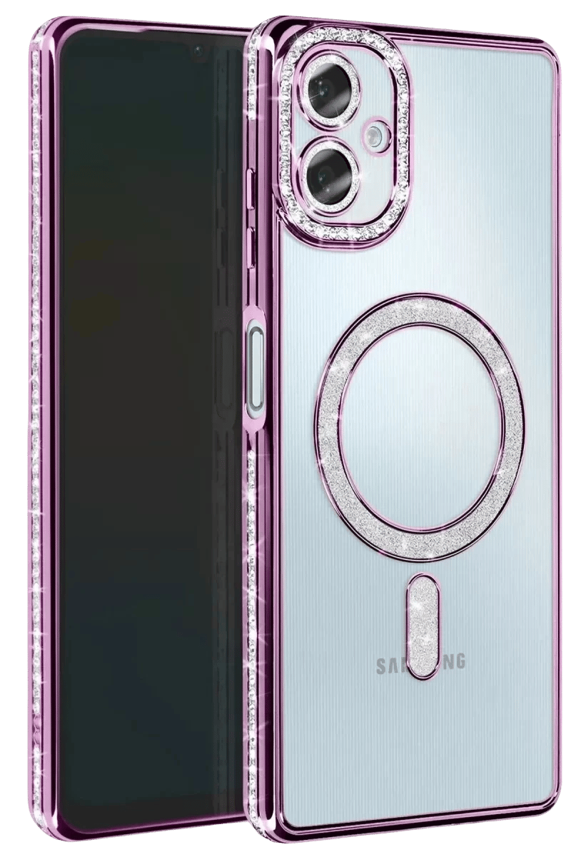 Samsung Galaxy A07 4G Joke Simli Magneticsafe Kılıf - Derin Mor
