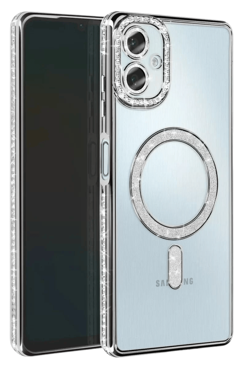 Samsung Galaxy A07 4G Joke Simli Magneticsafe Kılıf - Gümüş