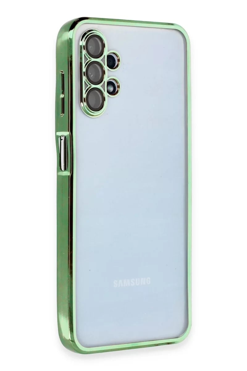 Samsung Galaxy A13 4G Kılıf Lensli Silikon - Yeşil