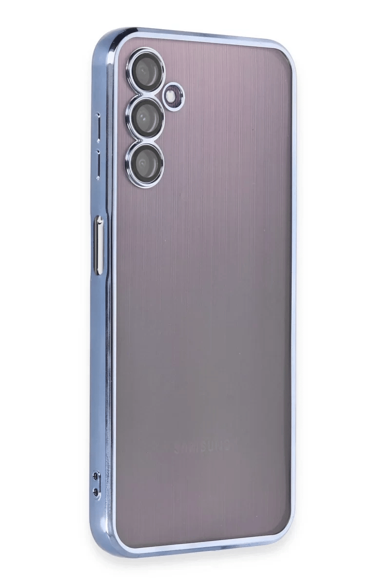 Samsung Galaxy A14 4G Kılıf Lensli Silikon - Açık Mavi