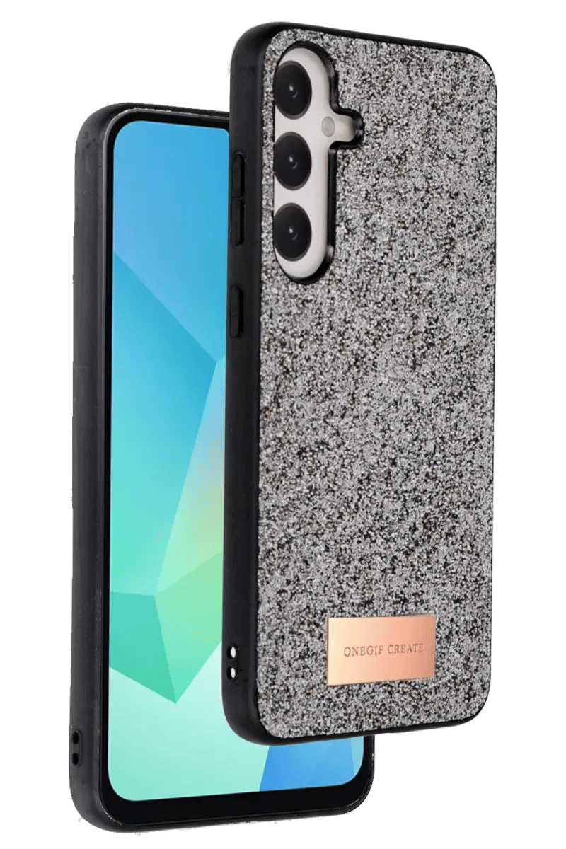 Samsung Galaxy A16 5G Bright Simli Kapak - Gümüş