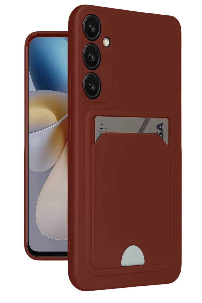 Samsung Galaxy A16 5G Kılıf Kelvin Kartvizitli Silikon - Bordo