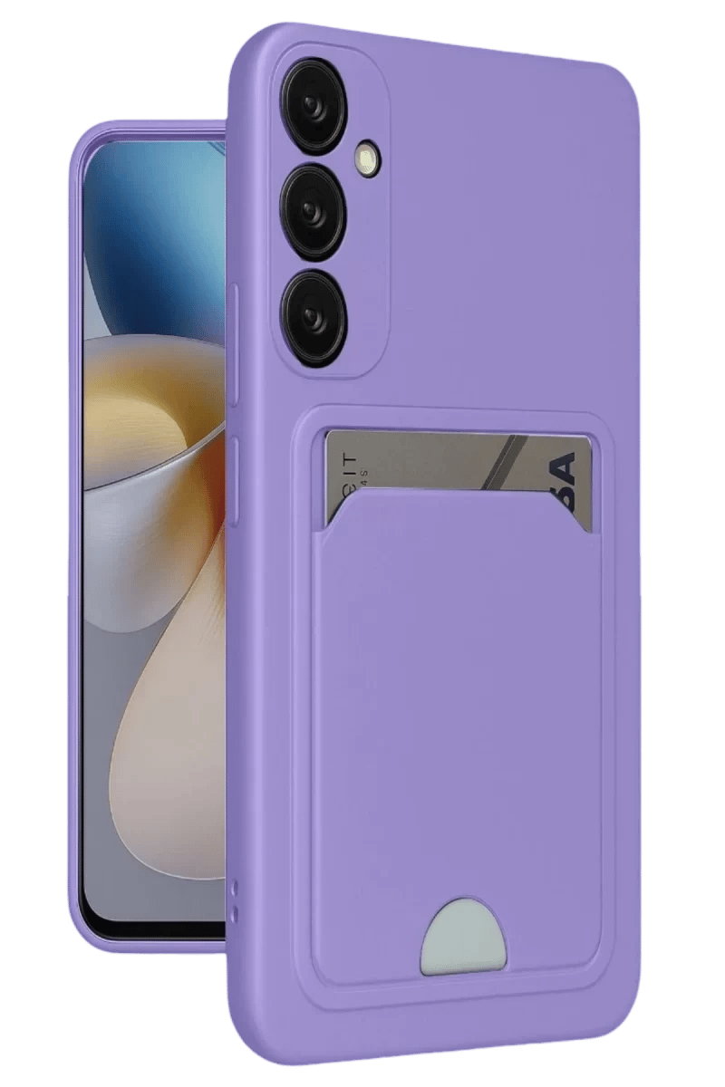 Samsung Galaxy A16 5G Kılıf Kelvin Kartvizitli Silikon - Lila