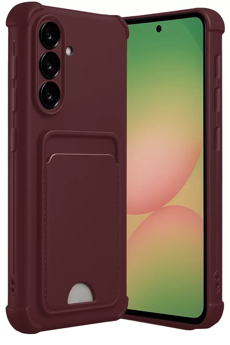 Samsung Galaxy A17 5G Kelvin Kartvizitli Silikon - Bordo