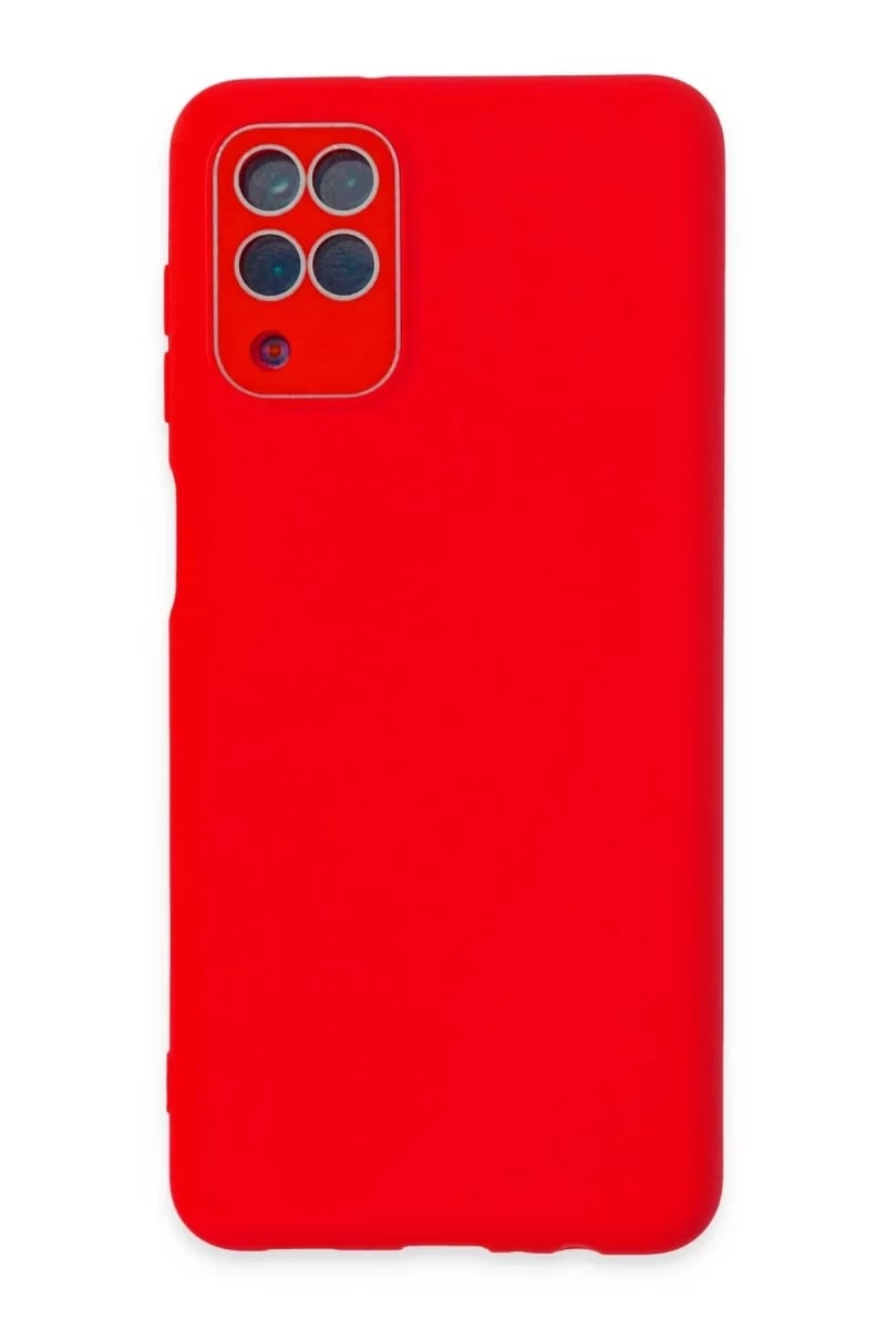Samsung Galaxy A22 Kılıf Lansman Glass Kapak - Kırmızı