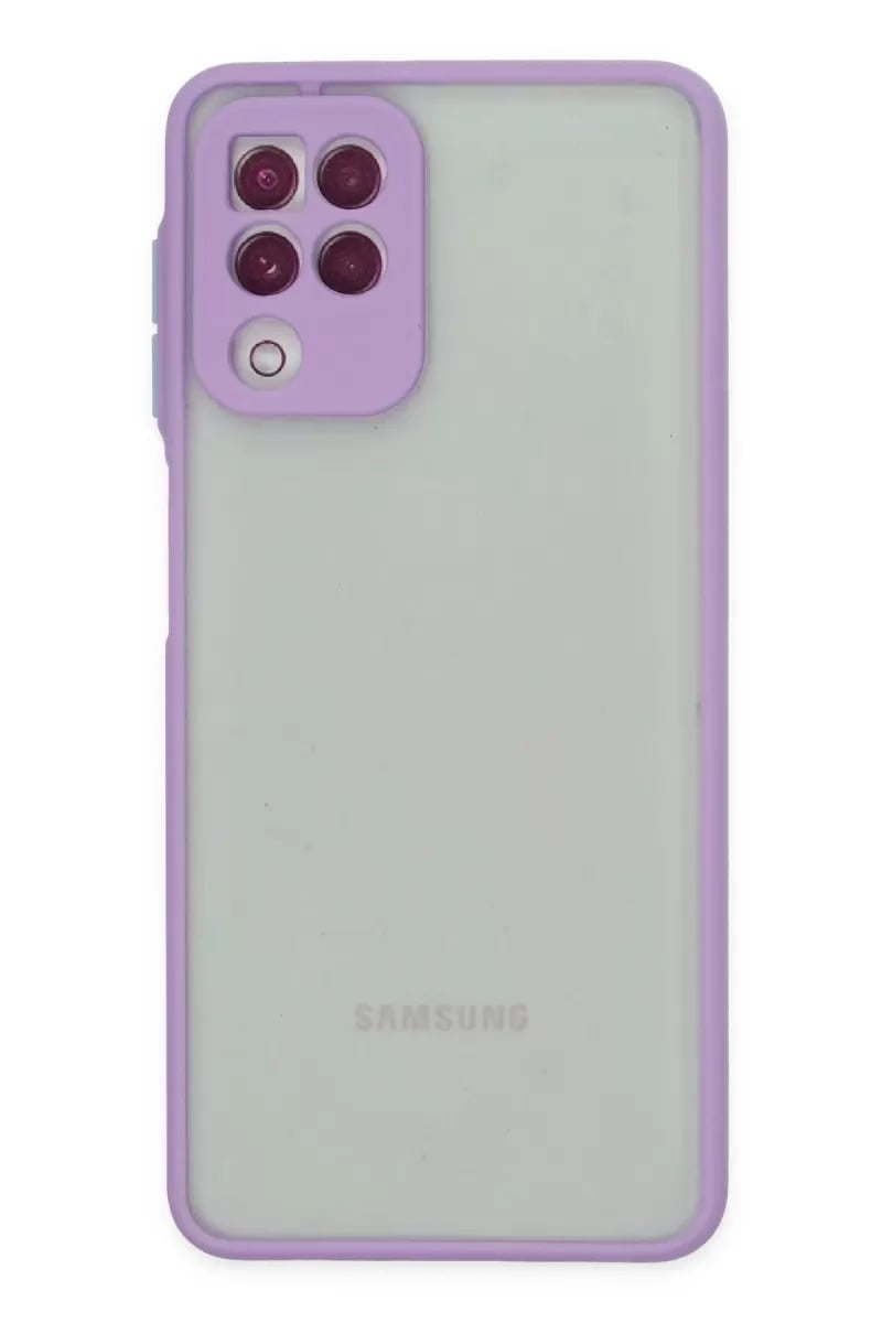 Samsung Galaxy A22 Kılıf Montreal Silikon Kapak - Mor