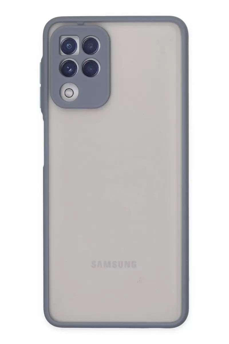 Samsung Galaxy A22 Kılıf Montreal Silikon Kapak - Gri