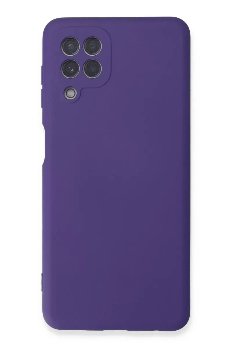 Samsung Galaxy A22 Kılıf Nano içi Kadife Silikon - Mor