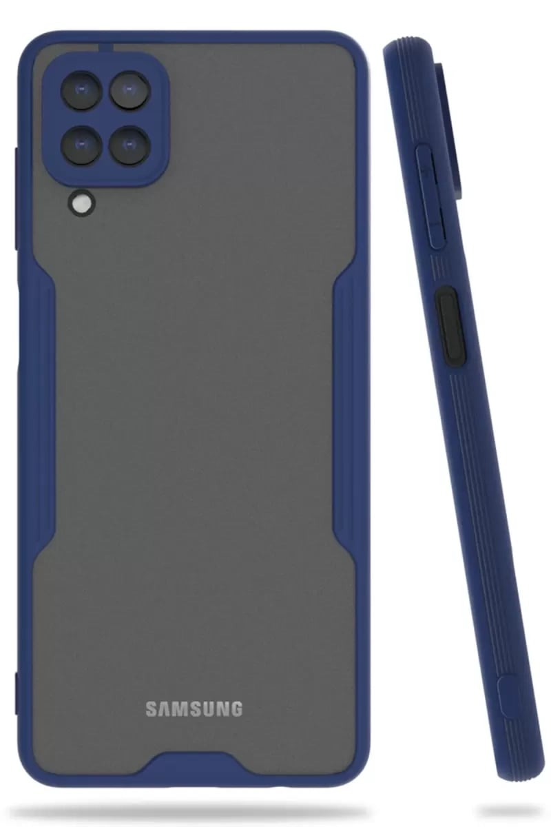 Samsung Galaxy A22 Kılıf Platin Silikon - Lacivert