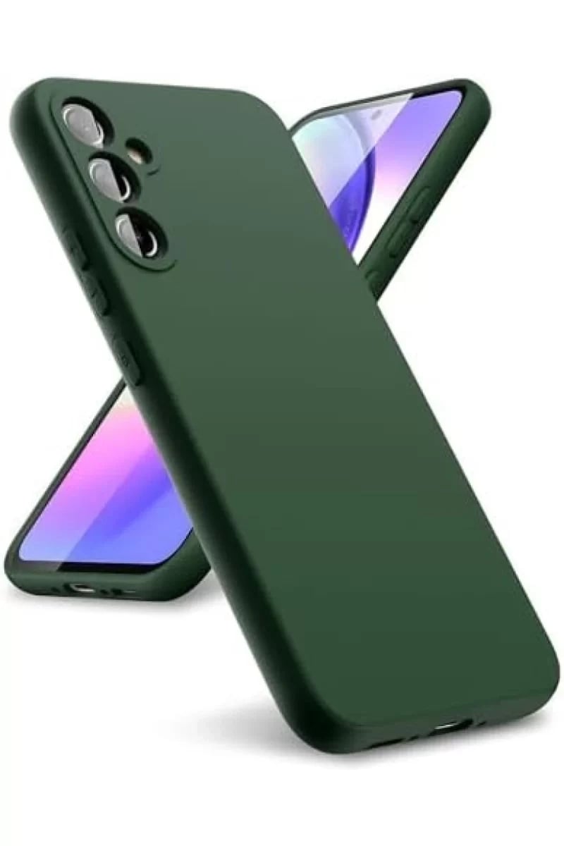 Samsung Galaxy A24 4G Kılıf First Silikon - Koyu Yeşil