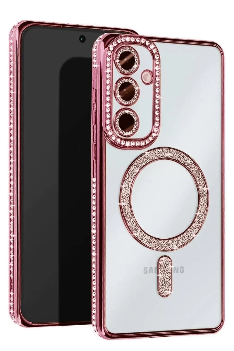 Samsung Galaxy A26 Joke Simli Magneticsafe Kılıf - Pembe