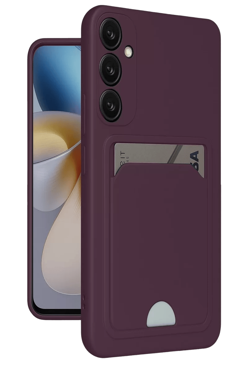 Samsung Galaxy A26 Kılıf Kelvin Kartvizitli Silikon - Derin Mor