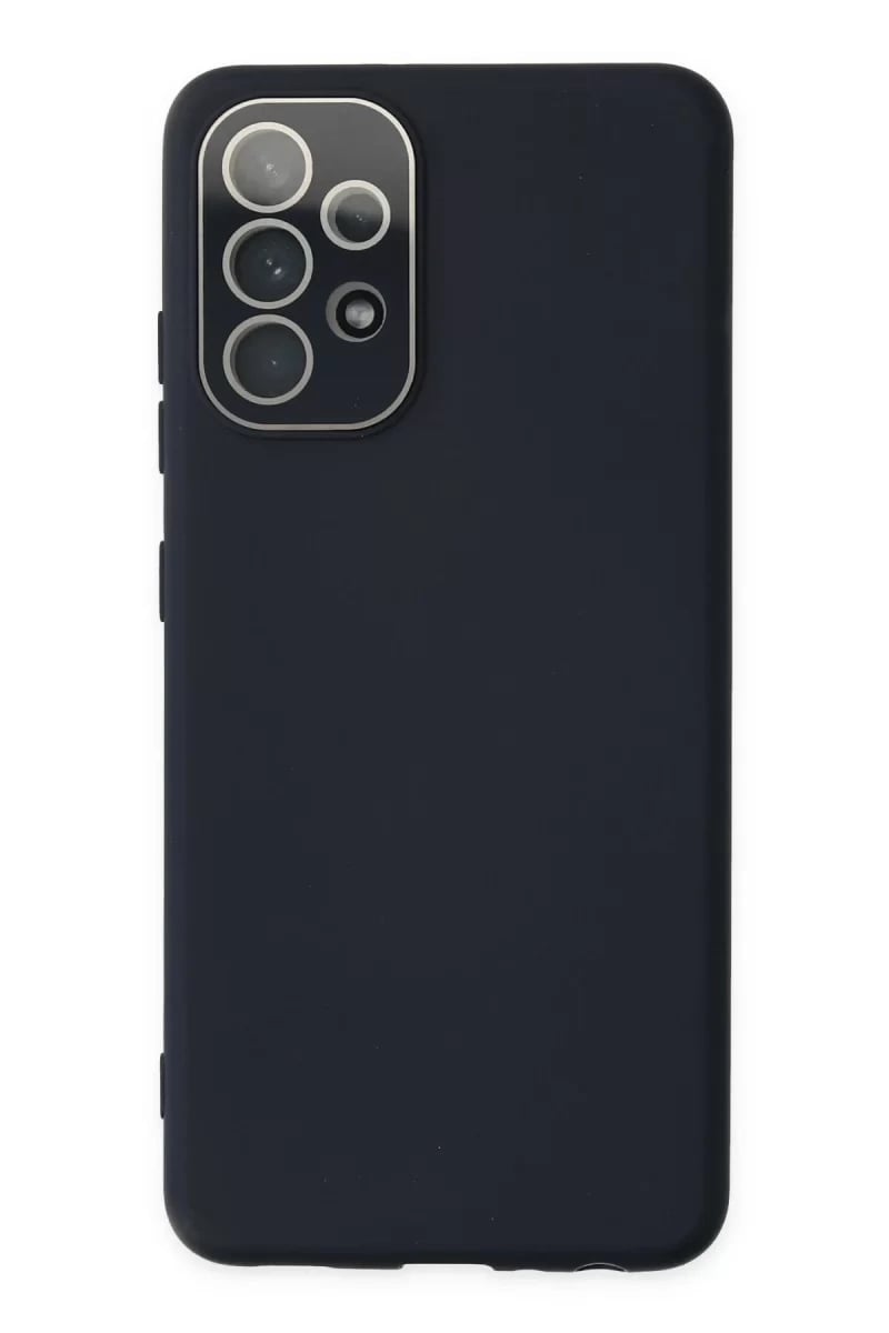 Samsung Galaxy A33 5G Kılıf Lansman Glass Kapak - Lacivert