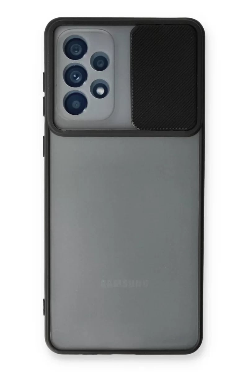 Samsung Galaxy A33 5G Kılıf Palm Buzlu Kamera Sürgülü Silikon - Siyah