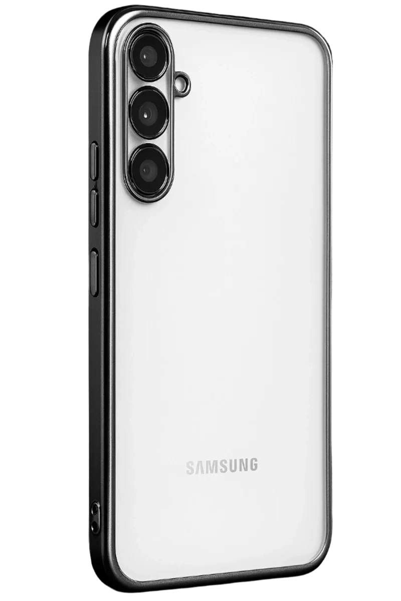 Samsung Galaxy A34 5G Kılıf Lensli Silikon - Siyah