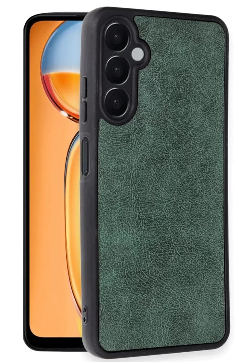 Samsung Galaxy A36 Kılıf Aras Deri Kapak - Koyu Yeşil
