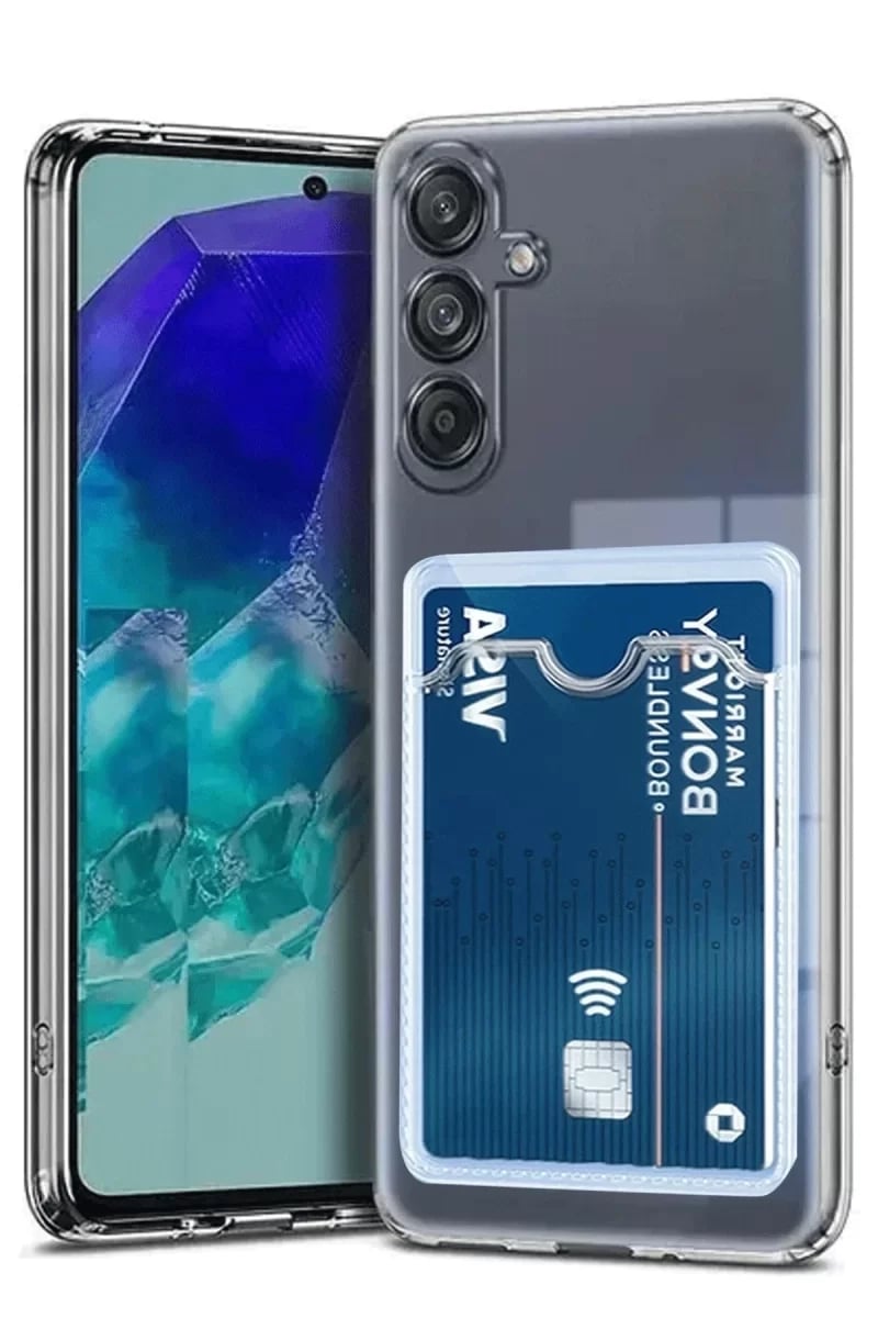 Samsung Galaxy A36 Kılıf Kart Şeffaf Silikon - Şeffaf