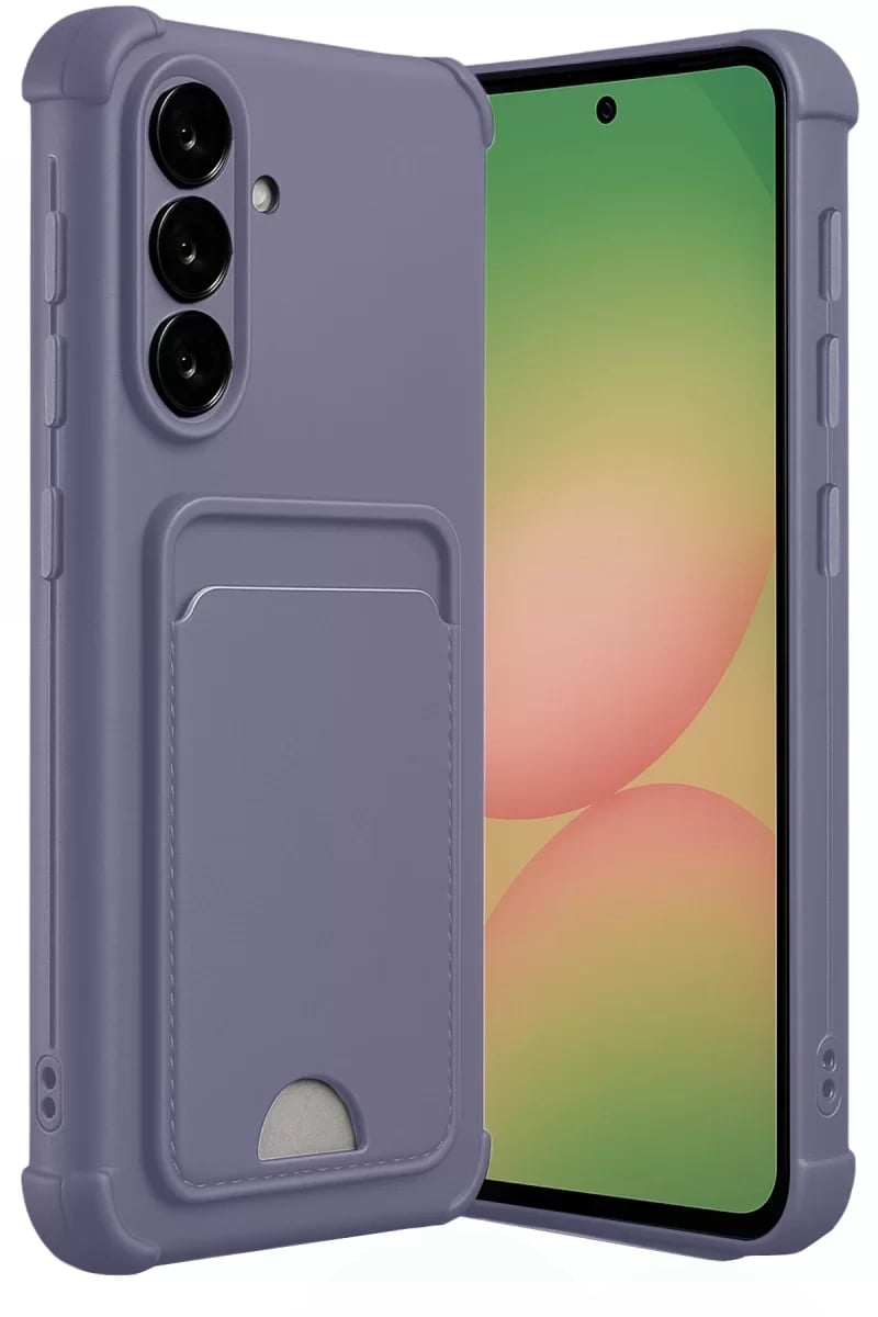 Samsung Galaxy A36 Kılıf Kelvin Kartvizitli Silikon - Lila
