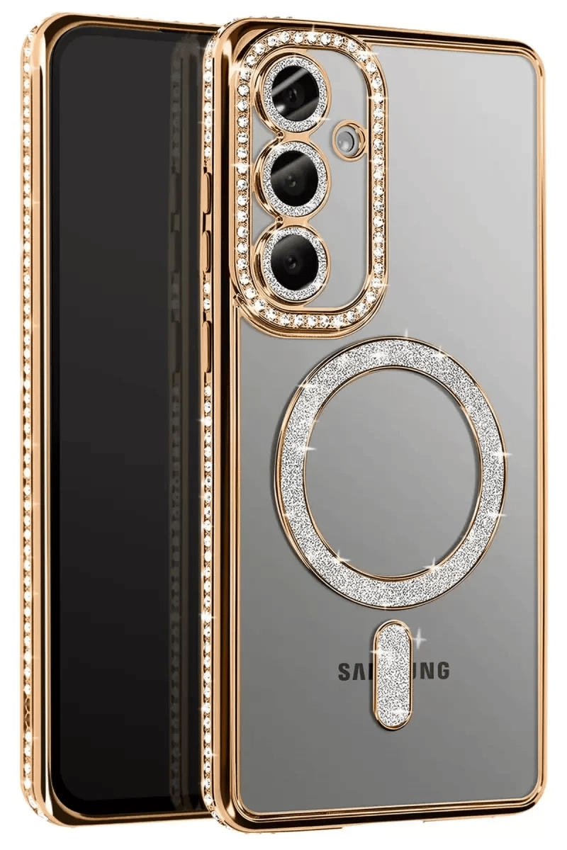 Samsung Galaxy A37 5G Joke Simli Magneticsafe Kılıf - Gold