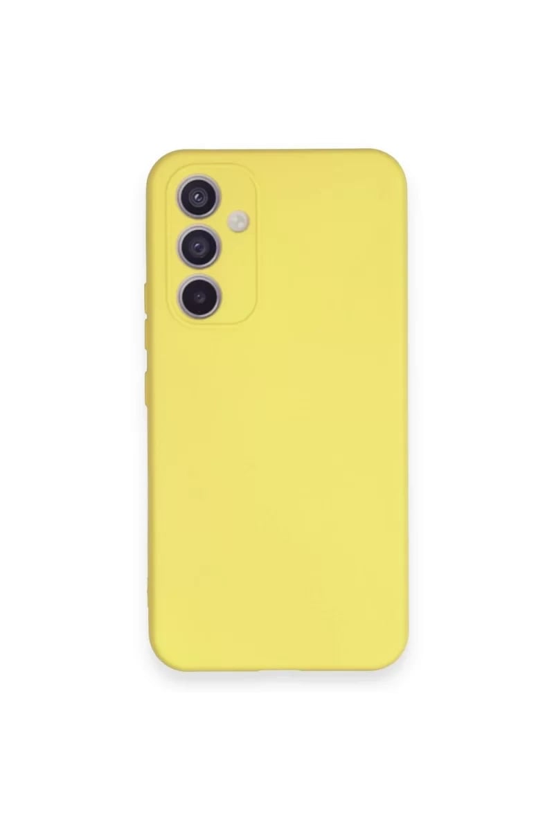 Samsung Galaxy A54 5G Kılıf Nano içi Kadife Silikon - Sarı