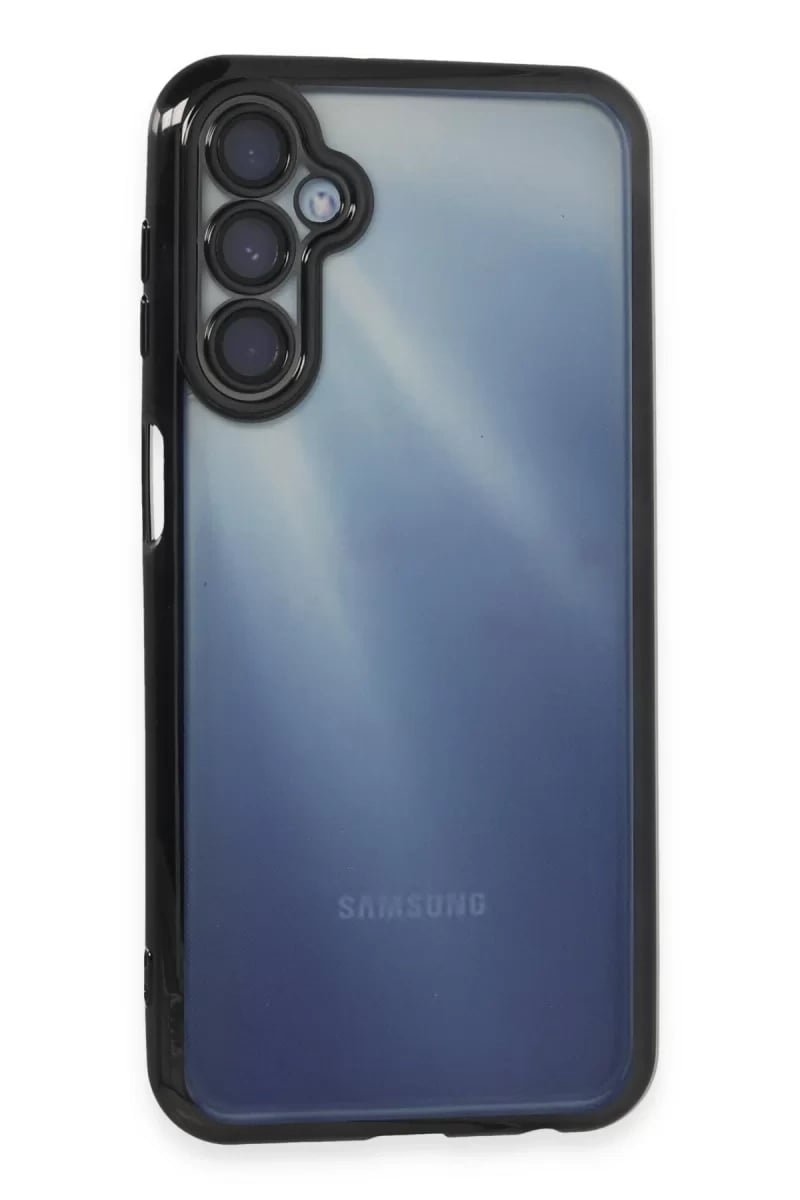 Samsung Galaxy A55 5G Kılıf Lensli Silikon - Siyah