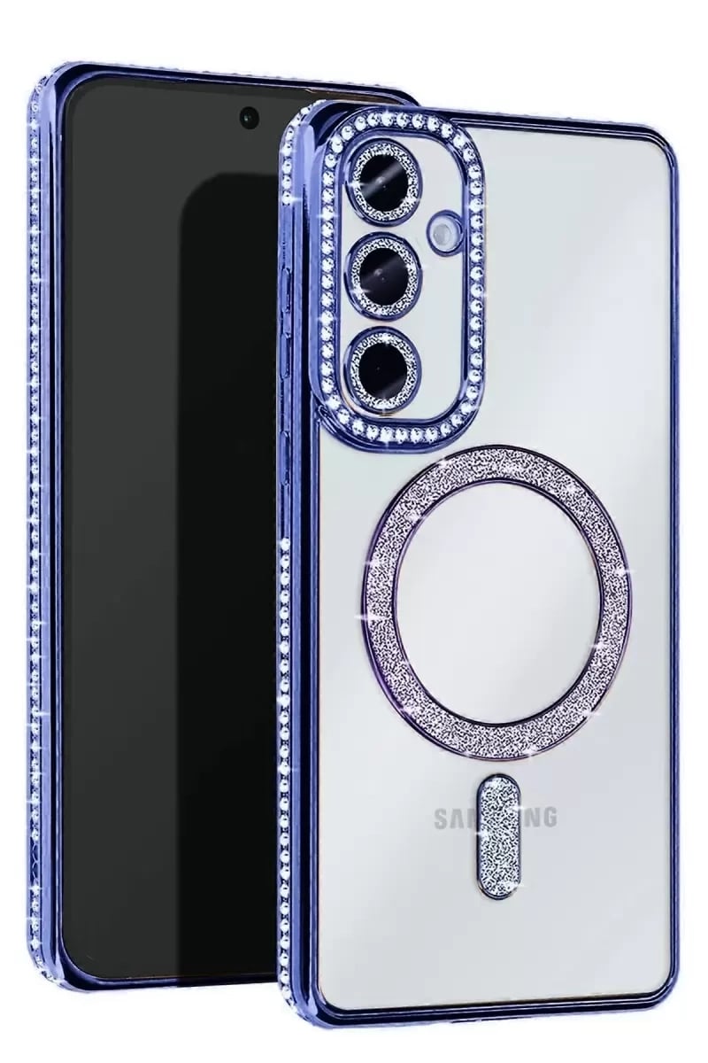 Samsung Galaxy A56 Joke Simli Magneticsafe Kılıf - Mavi